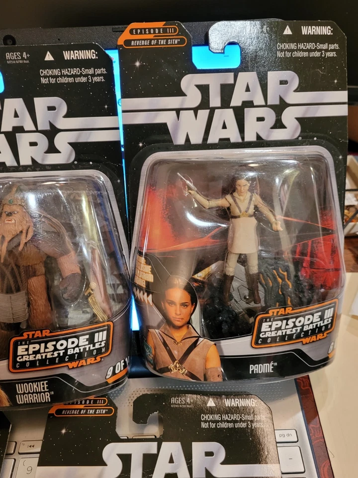 LOTE 5 FIGURAS Star Wars Episodio III Batallas WOOKIE WARRIOR SHOCK TROOPER PADME C3PO Foto 4 de 4