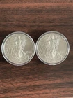 U.S. Mint American Silver Eagle 2008 1 oz 0.999 Fine Silver Coins Lot of 2