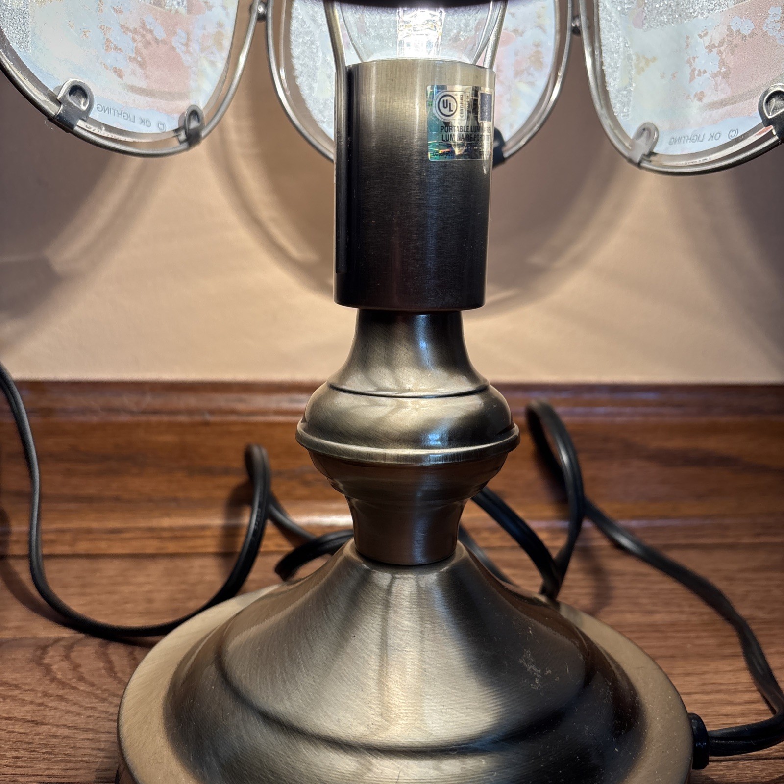 OK Lighting Cat Kittens  3 Way Touch Table Lamp 14" Sparkling Cats