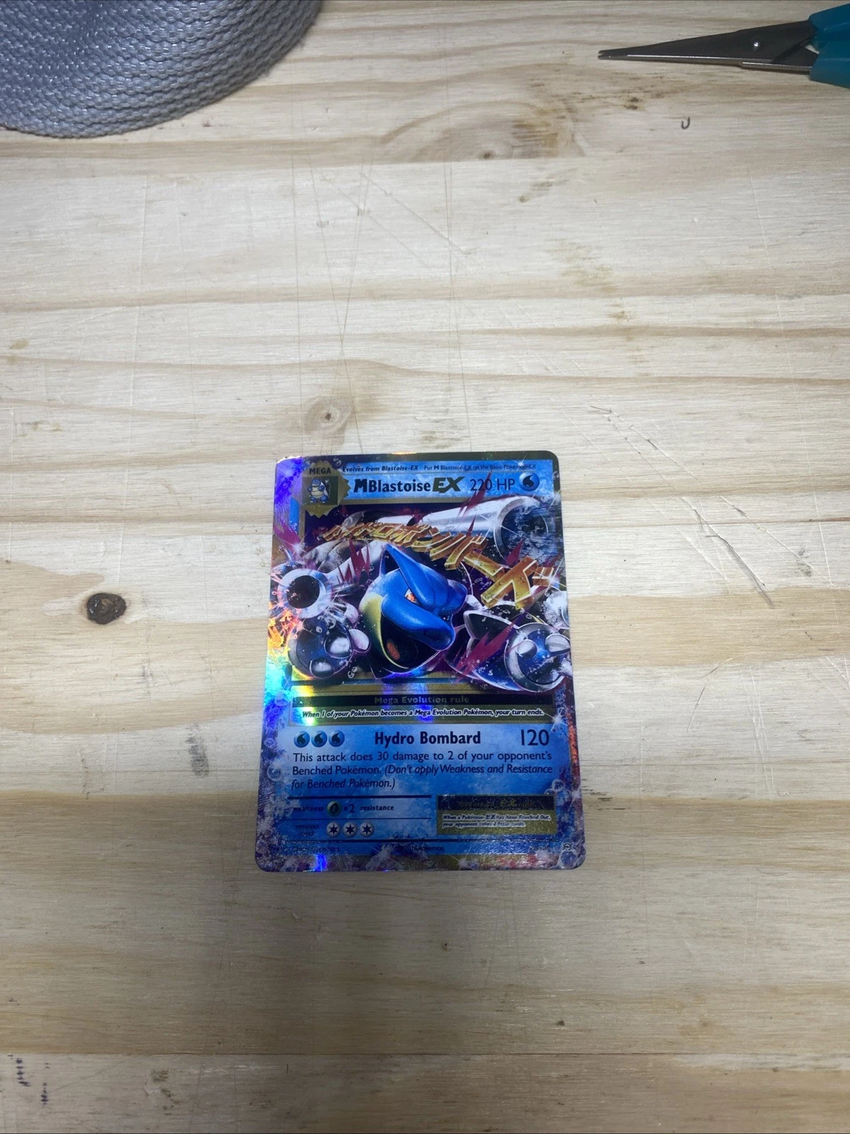 Pokémon TCG M Blastoise EX Full Art Holo Ultra Rare 102/108 Evolutions MISCUT