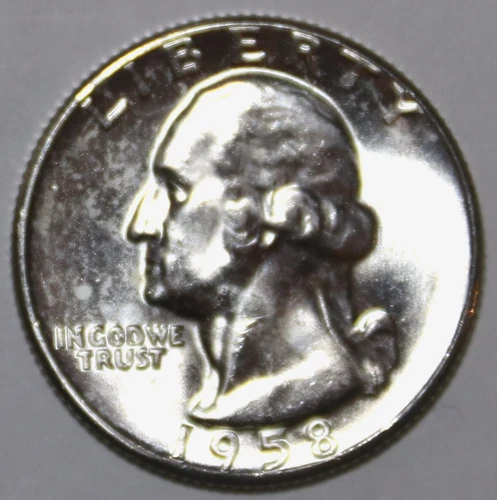 1958-P Washington Quarter - BU - #9775D - FREE SHIPPING
