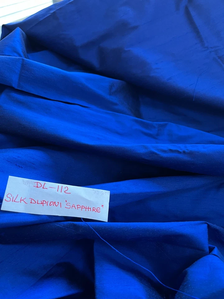 Designer Quality 100% Silk Shantung fabrics - Sapphire!!! - Image 2 of 4