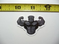 PITBULL PIT BULL POSING MUSCLES SMALL STICKER DECAL JOB WORK OCCUPATION