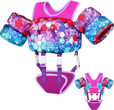 Toddler Swim Vest 22-66 Lbs, Swim Trainer for Boys Girls with Anti-Chafe Crotch
