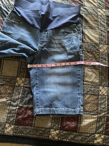 Motherhood Maternity Long 11” Inseam Jean Shorts Medium - Picture 8 of 13