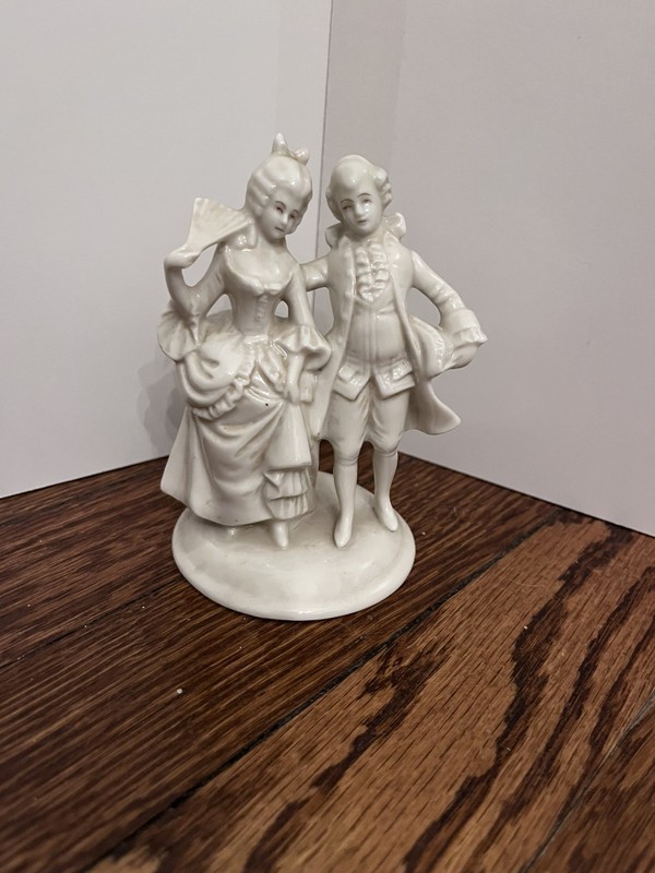 Antique Thuringia German Porcelain Colonial Couple Figurine