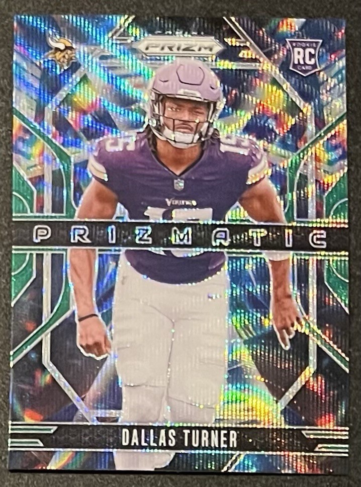 2024 Prizm Prizmatic Dallas Turner #17 Green Wave Prizm RC (A)