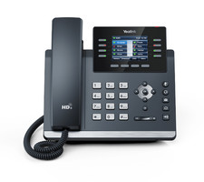 Yealink SIP-T44W VoIP Phone 12-Line Gigabit Speakerphone RJ-45 Gray/Black NIB