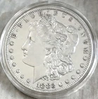 1883 P Morgan Silver Dollar 1 ea 90% Pure Silver-About Uncirculated - In Capsule