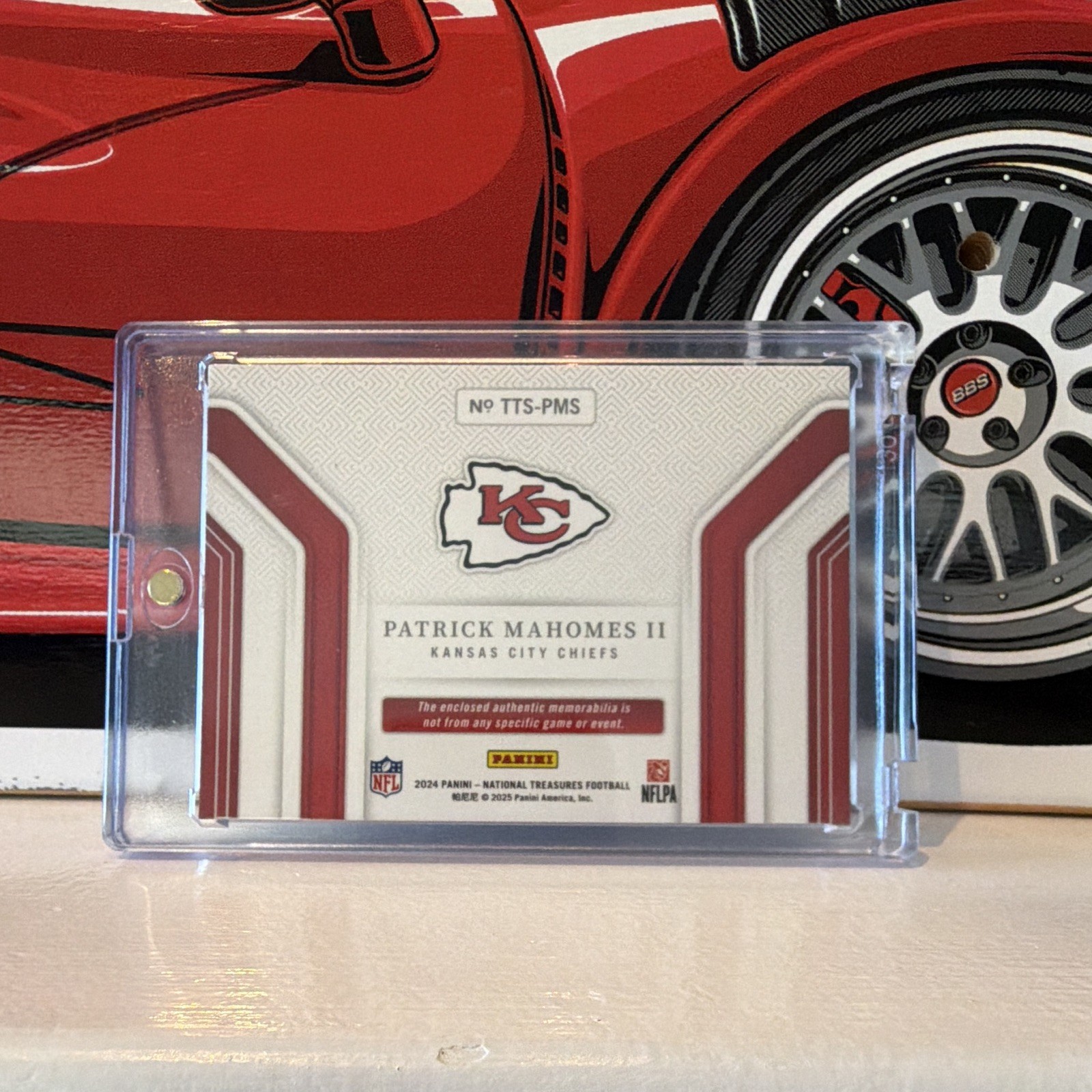 Panini National Treasures 2024 Patrick Mahomes II Chiefs MEM TTS-PMS /99 view 2
