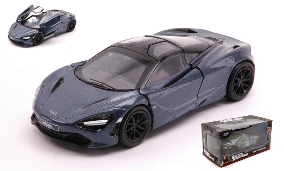 MODELLINO AUTO STATICO JADA TOYS SHAW'S MCLAREN 720S FAST FURIOUS BLU SCALA 1/32 - Immagine 3 di 4