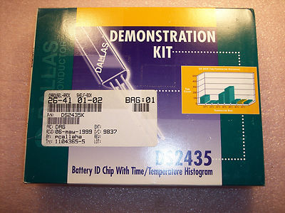DS2435K DALLAS SEMI DEMONSTRATION KIT BATTERY ID CHIP W/ TIME/TEMP HISTOGRAM
