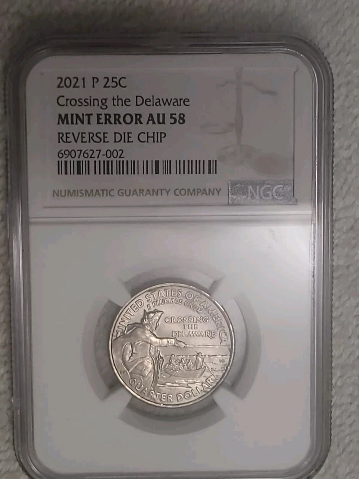 2021 P Crossing The Delaware Quarter Mint Error / Certified  - Image 4 of 4