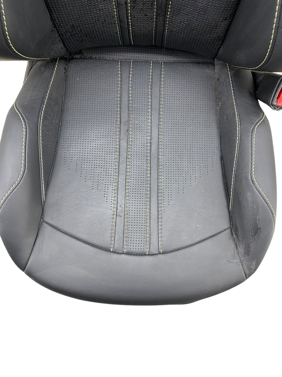 2019-2023 ASTON MARTIN VANTAGE SPORT PLUS FRONT SEAT SET BLACK LEATHER W/ GREEN
