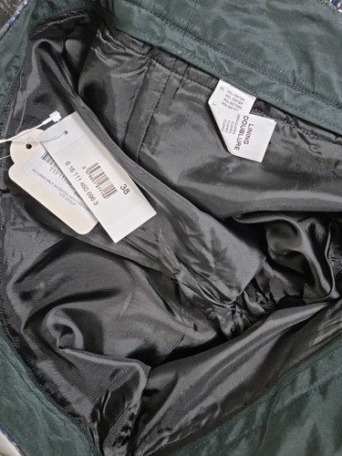 Cacharel Cropped Floral Pants UK 10 Brocade Wool Blend Capri/Crop Trousers Black - Picture 9 of 15