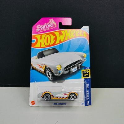Hot Wheels Barbie 1956 Corvette 1/64 - Modèle GT Gris - Collection 2024 #3/10 - Neuf