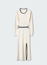 mango ecru knitted dress With Opening size  X-Large