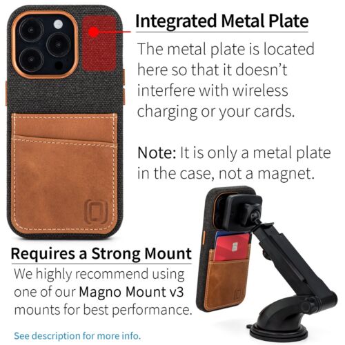 Dockem Fabric Card Case for iPhone 13/14/15, Pro, Plus, Pro Max; M2F - Picture 52 of 119