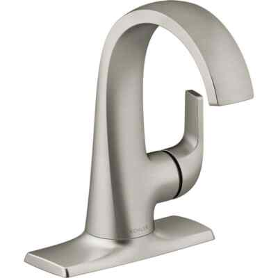 #ad #ad KOHLER Cursiva Single Handle Single Hole Bathroom Faucet Vibrant Brushed Nickel $88.46
