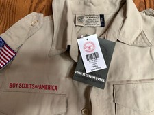 Scouts BSA Youth Small Centennial Long Sleeve Supplex Uniform Shirt NOS NWT NEW