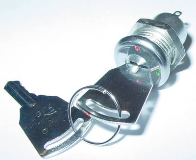 Schlüsselschalter, Mini Drehschalter, Vollmetall, 1-polig, 30V/1A EIN/AUS  S126S