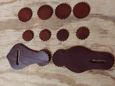 New horse tack Leather set repair parts cinch/latigo keeper, rosettes, saddle