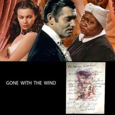 Gone with the Wind 1939 Main Cast Signed Program 9"x12" VF 8 29 Autographs!