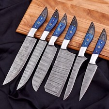 6 Pcs Professional Damascus Steel CHEF Knife Set Kitchen Knives Best Kitchenware