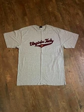 Old Varsity Brand Virginia Tech Hokies VT Shirt Size 2XL XXL Gray Logo College