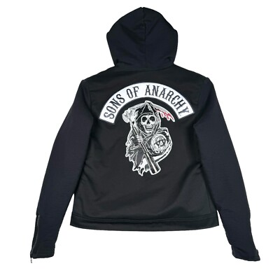 2013 Sons Of Anarchy Road Gear Jacket - Women s L - Black W/ Fleece Sleeves