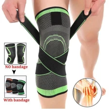 Knee Sleeve Compression Brace Support Sport Joint Pain Relief Arthritis Straps