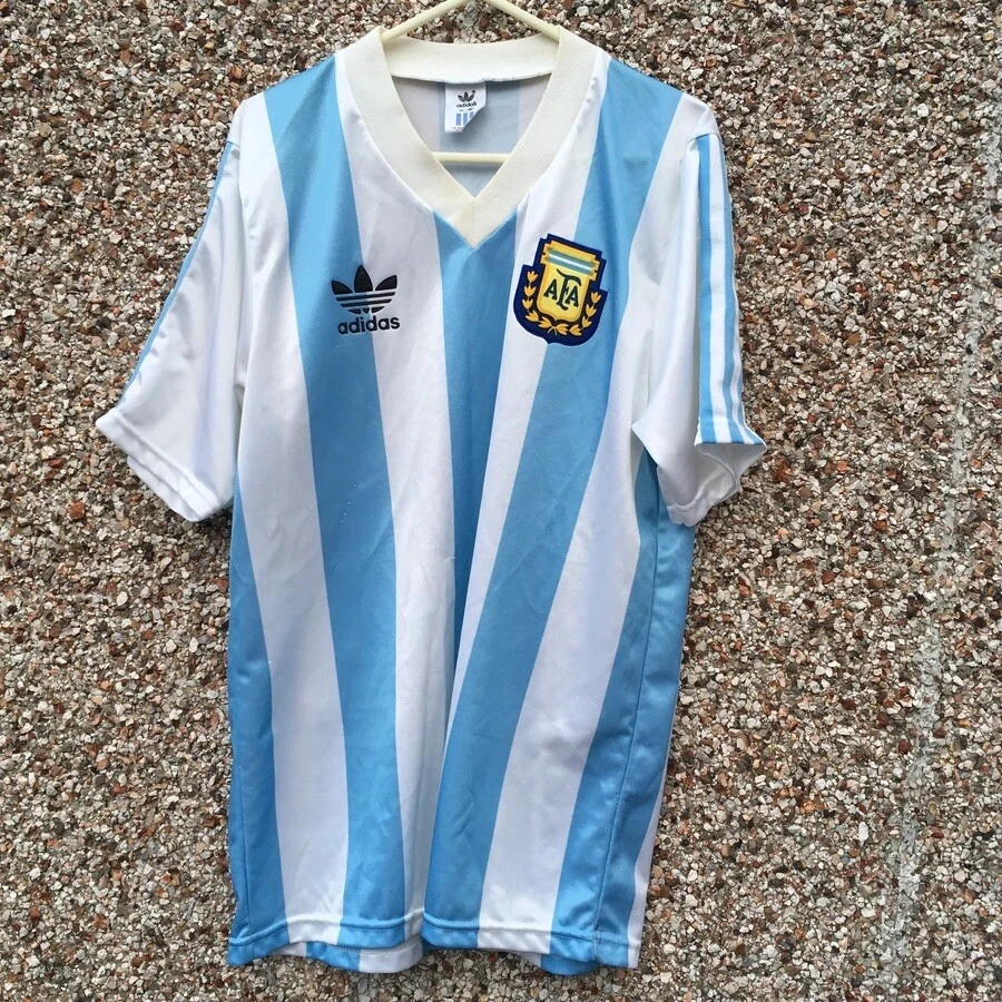 1990 91 Argentina home Football Shirt Adidas Original Authentic Small Adult S eBay