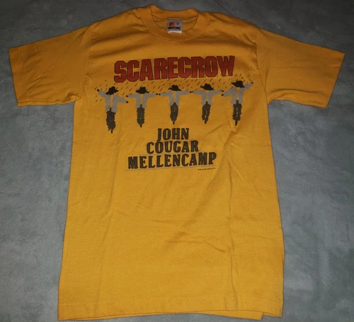 John Cougar Mellencamp Concert T Shirt Scarecrow Tou 1980s vintage concert t-shirt, vintage, size M, single stitch, B+ condition