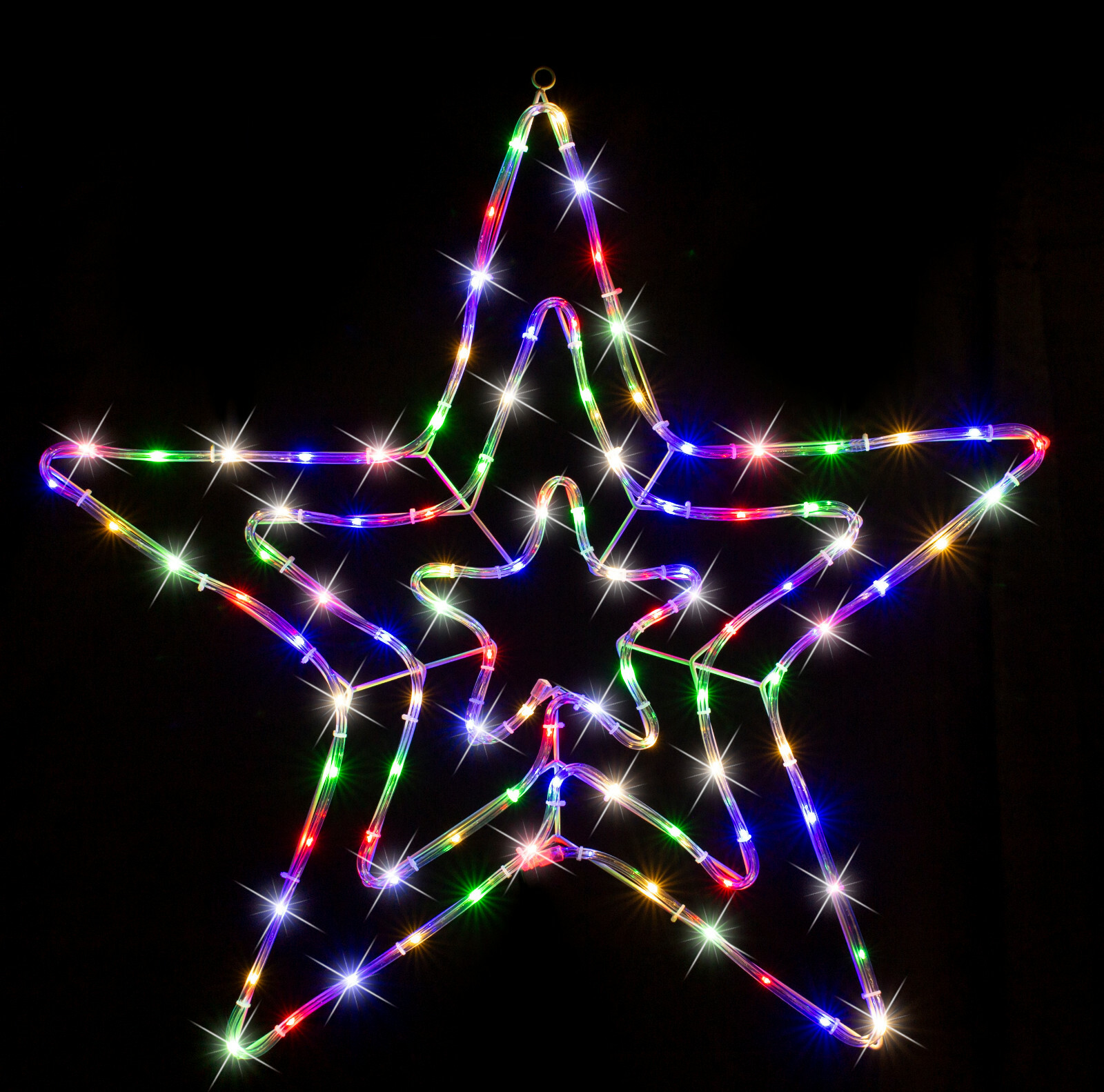 3in1 LED Star Multi Colour Flashing Outdoor Christmas Tube Light
