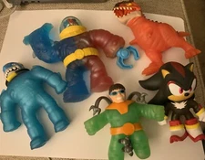 HEROES of Goo Jit Zu LOT of 5 Action Figures Goojitsu Toys Stretchy Squishy