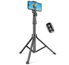 62" Phone Tripod  Selfie Stick, Extendable Cell Phone Tripod Stand with Wireles