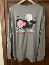 NWT Boys Vineyard Vines Halloween Vampire Whale Long Sleeve Tee Sz L 16 