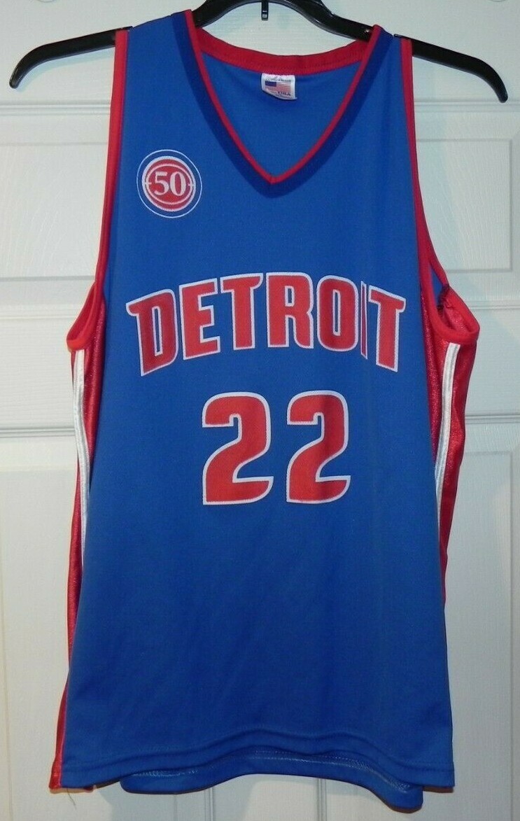Park Antony~ DETROIT PISTONS TAYSHAUN PRINCE Jersey Sz L 50