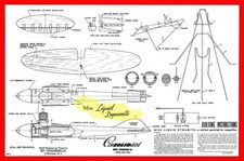 Model Airplane Plans UC : Vintage Miss Liquid Dynamite 14" 'A' Speed
