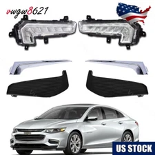 For 2016 2017 2018 Chevrolet Chevy Malibu LED DRL Fog Lights Front Bumper Lamps