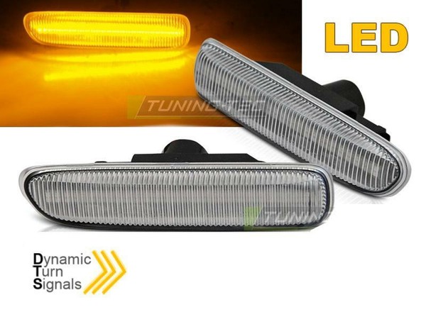 Paar Blinker Repeater BMW 3Er E46 Von 1999 Bis 2003 Chrom Led Dynamic-image