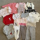 Baby Girl 6-9 Months Clothes Bundle Winter Long Sleeve T-shirts Dungarees Next