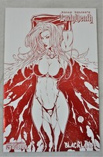 LADY DEATH BLACKLANDS WHITE LEATHER  with RED FOIL #1/2 2006 Matt Martin AVATAR