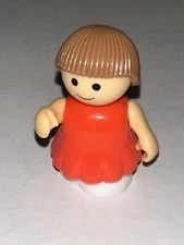 Lil Playmates Farmer Girl Orange Dress Toy Figure Vintage 1980s Farm Action