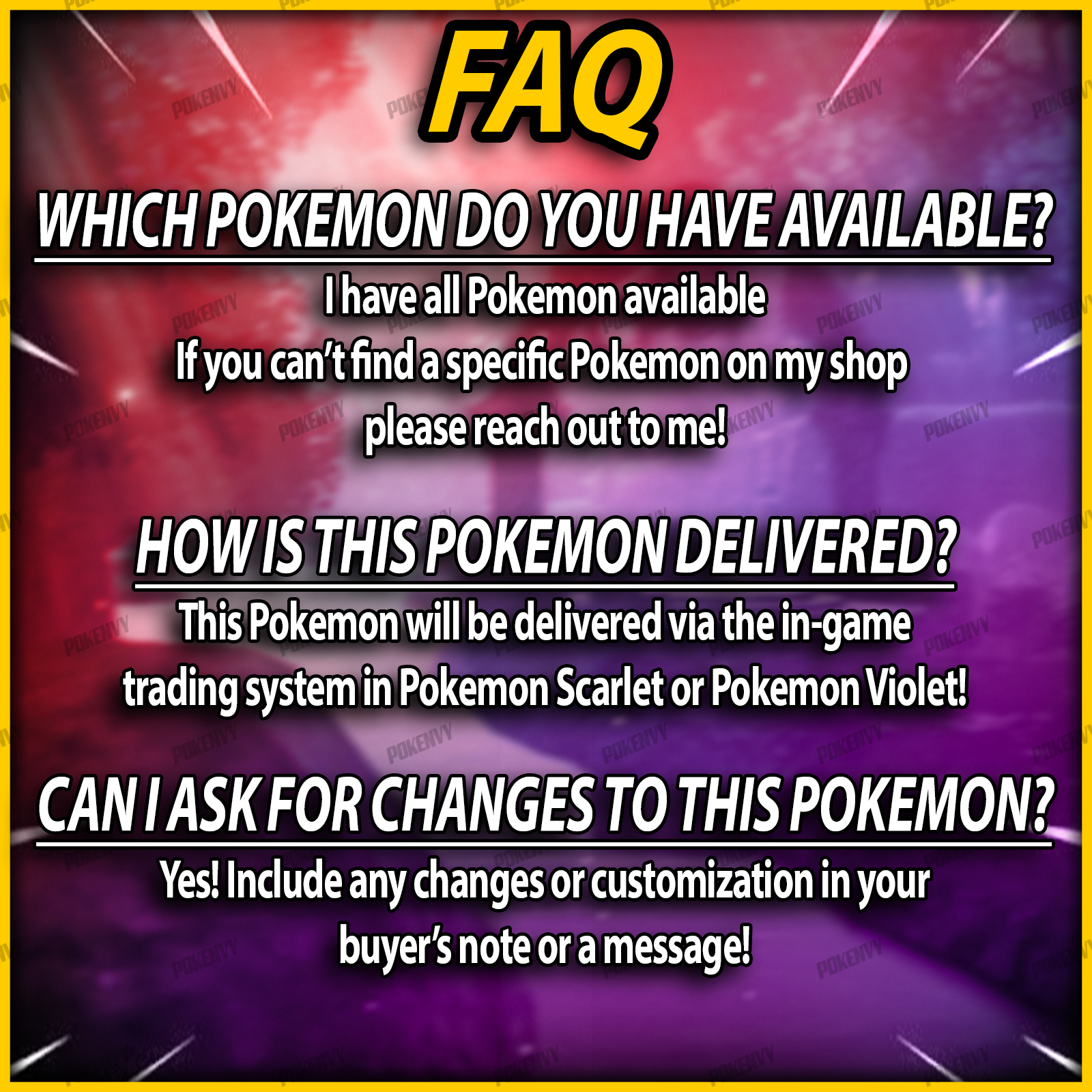 Pokemon Scarlet & Violet - Pokedex Options - Shiny 6IV Battle Ready -  TradingNow