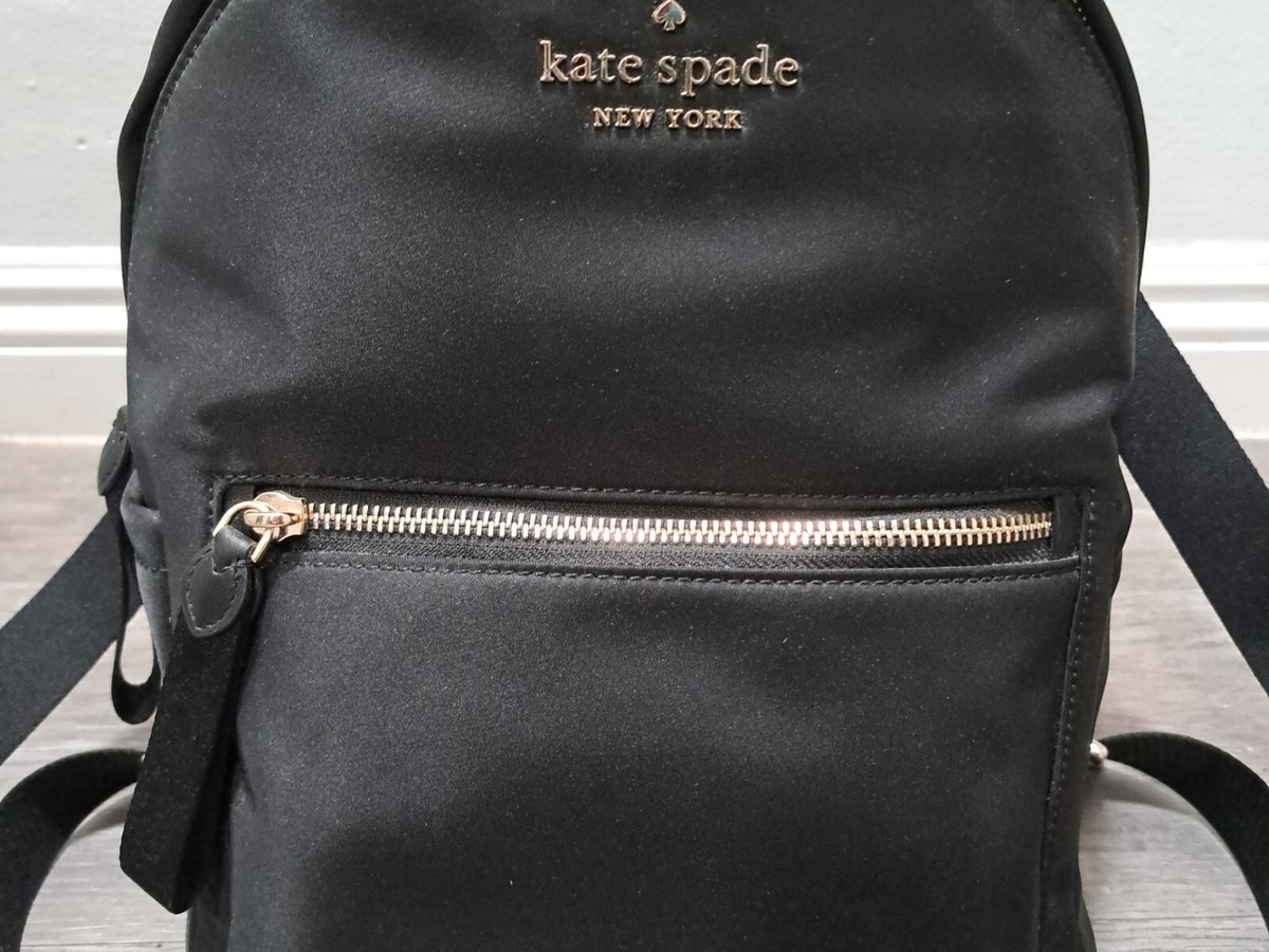 Kate Spade Chelsea Nylon Medium Backpack Tote Bag Black for 