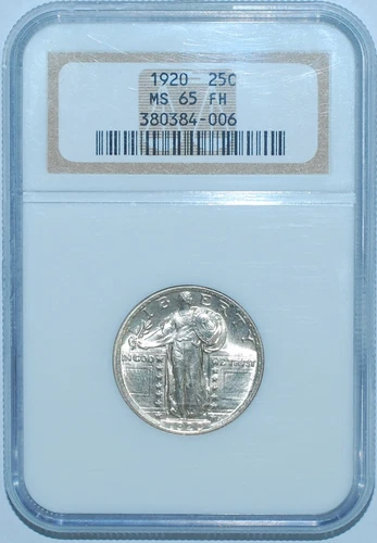 1920 NGC MS65FH Full Head Standing Liberty Quarter 25c