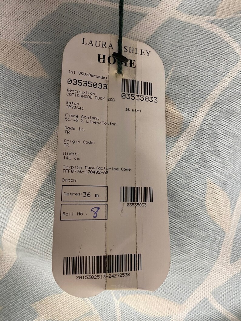 Laura Ashley Home Cottonwood Duck Egg Fabric Curtain Upholstery Pillows