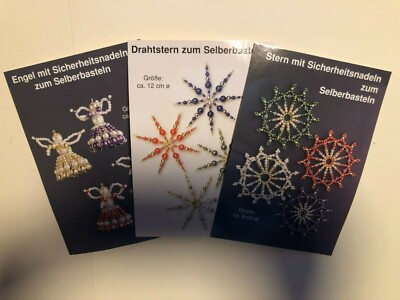 Drahtstern Stern oder Engel mit Sicherheitsnadeln Bastelset 