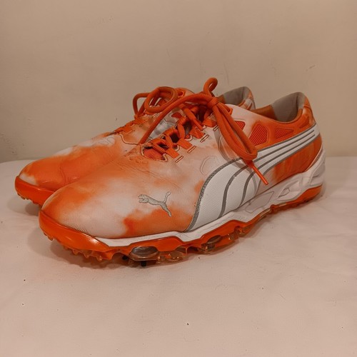 PUMA Mens BIOFUSION SKY Limited Edition Golf Shoes Orange/White Size 9.5